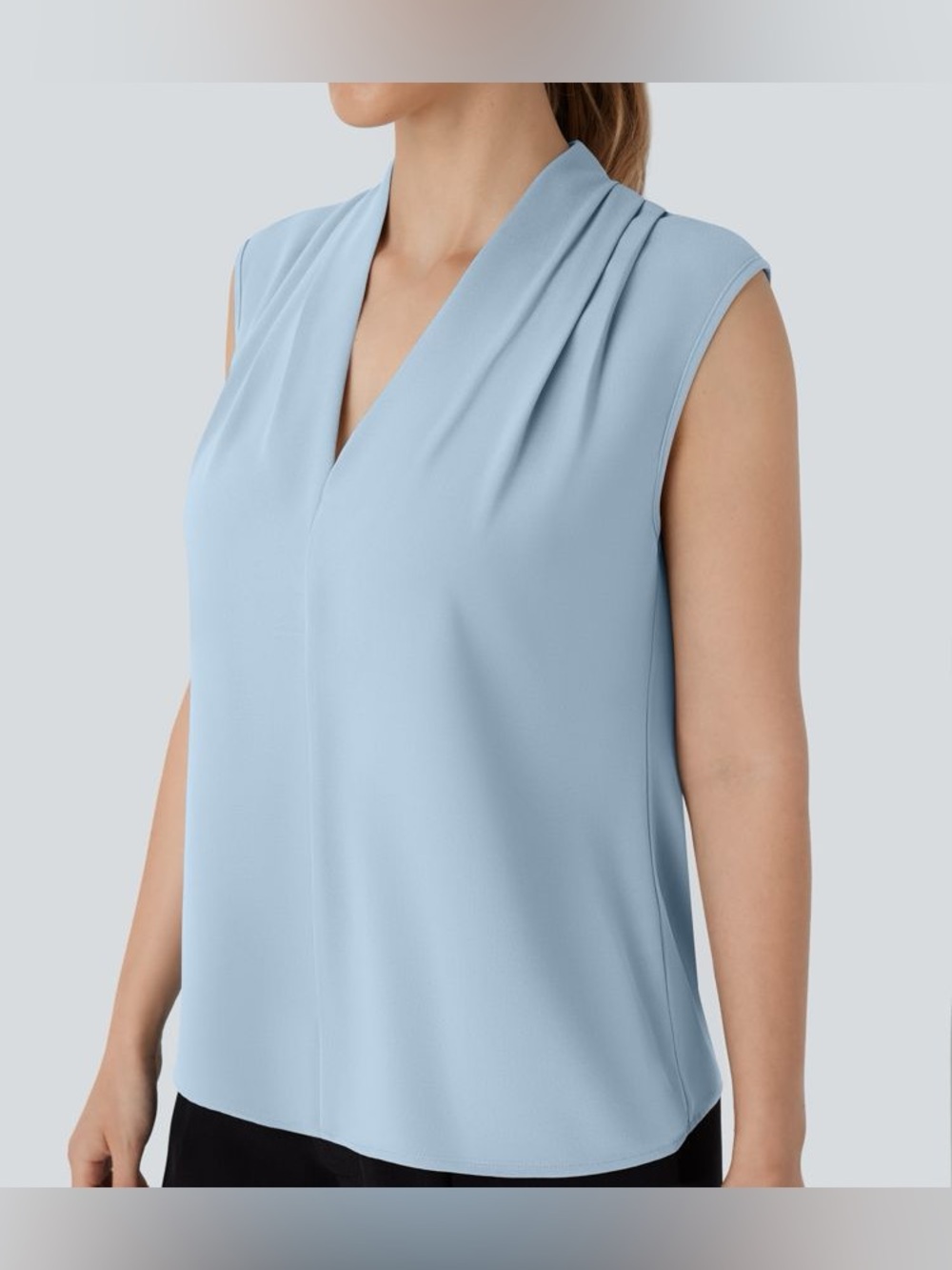 Halas V Neck Sleeveless Work Top Brand New Size Small Business Casual